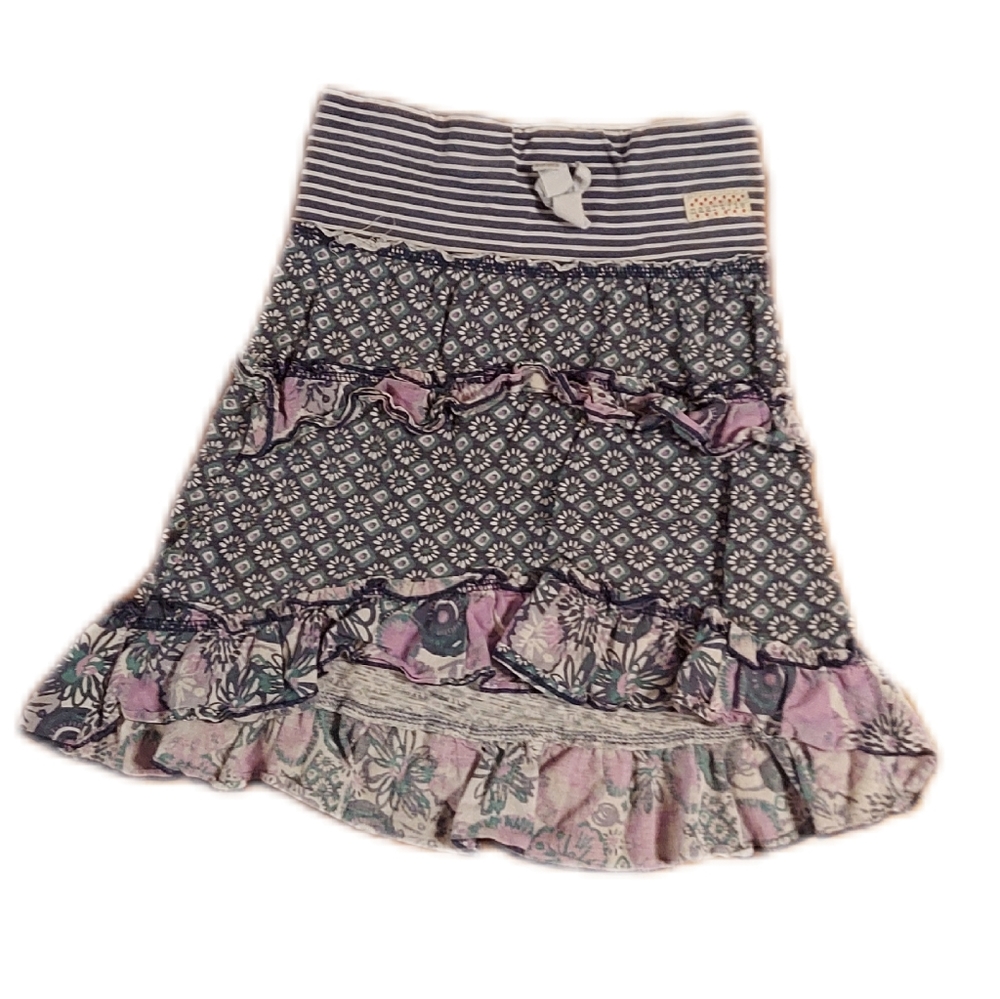5 Yr Naartjie Ruffle Skirt Pink Purple Blue Floral Stripes